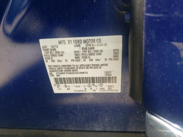 Photo 10 from auction – 2013 FORD EXPLORER X with VIN 1FM5K7D82DGC59672