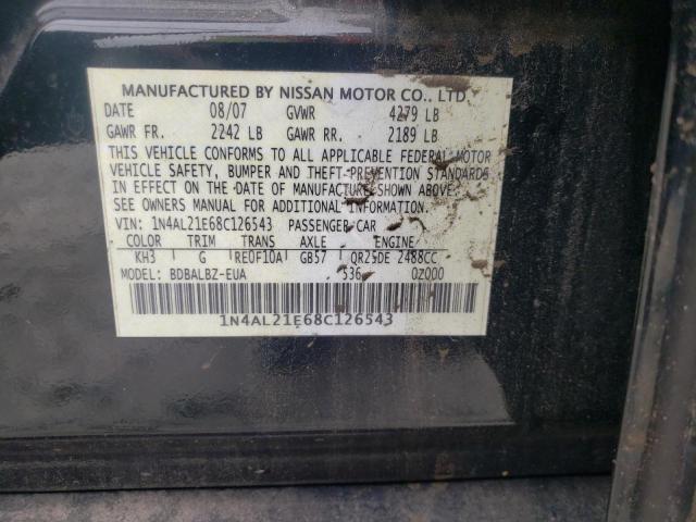 Photo 10 from auction – 2008 NISSAN ALTIMA 2.5 with VIN 1N4AL21E68C126543