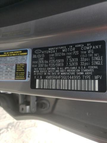 Photo 10 from auction – 2016 HYUNDAI SANTA FE S with VIN KM8SR4HF5GU144995