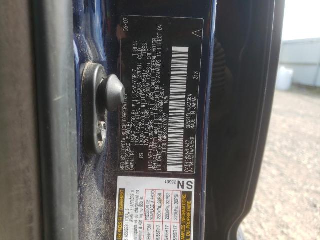 Photo 10 from auction – 2007 TOYOTA 4RUNNER SR with VIN JTEBU14R878102827
