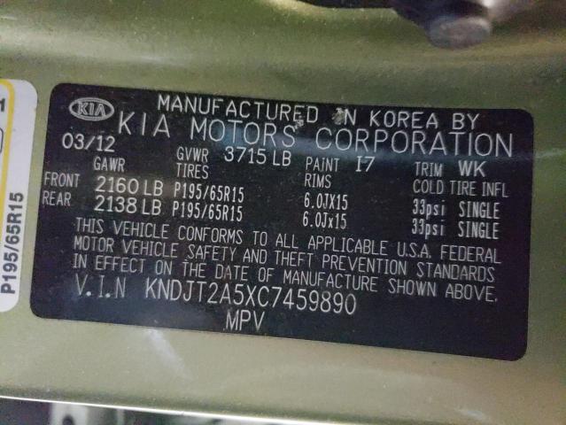 Photo 10 from auction – 2012 KIA SOUL with VIN KNDJT2A5XC7459890
