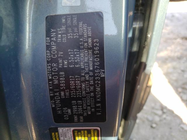 Photo 10 from auction – 2007 HYUNDAI ENTOURAGE with VIN KNDMC233676019623