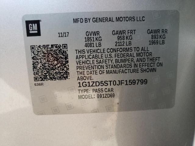 Photo 10 from auction – 2018 CHEVROLET MALIBU LT with VIN 1G1ZD5ST0JF159799