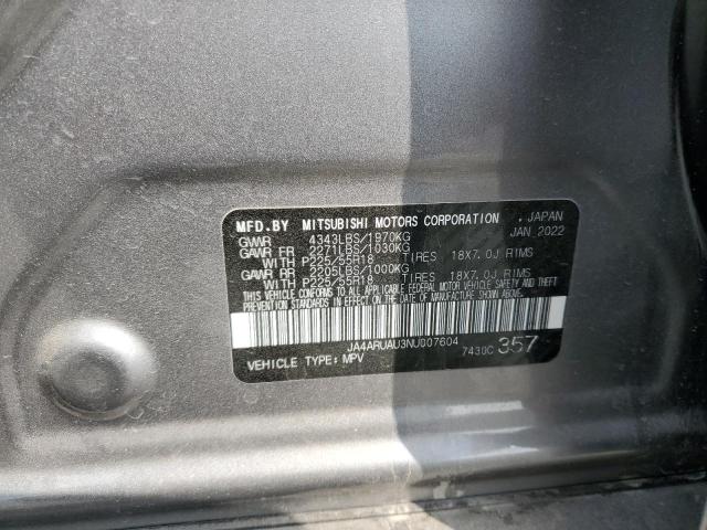 Photo 10 from auction – 2022 MITSUBISHI OUTLANDER with VIN JA4ARUAU3NU007604