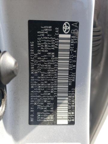 Photo 10 from auction – 2017 TOYOTA COROLLA L with VIN 5YFBURHE6HP628230