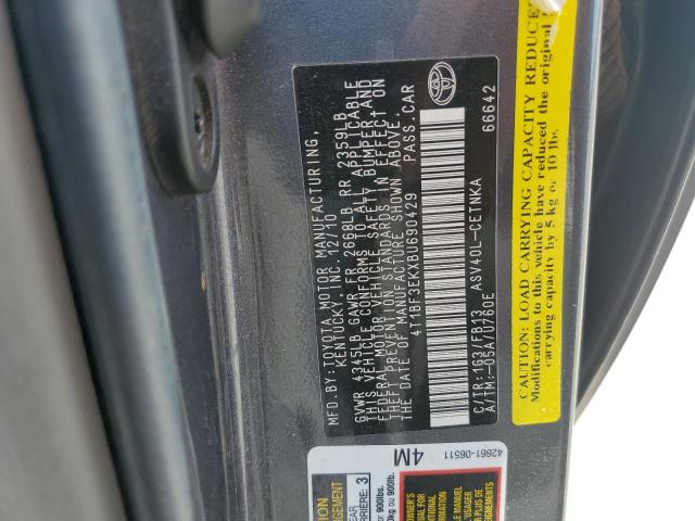 Photo 10 from auction – 2011 TOYOTA CAMRY BASE with VIN 4T1BF3EKXBU690429