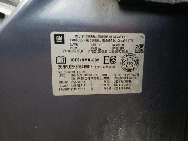 Photo 10 from auction – 2013 CHEVROLET EQUINOX LS with VIN 2GNFLCEK8D6415018
