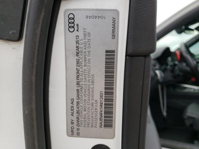 Photo 10 from auction – 2017 AUDI A4 PREMIUM with VIN WAUENAF41HN012631