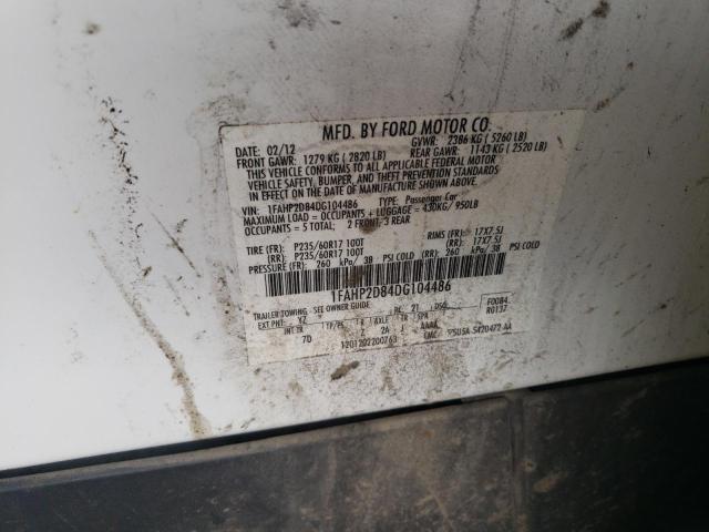 Photo 10 from auction – 2013 FORD TAURUS SE with VIN 1FAHP2D84DG104486