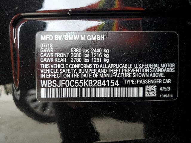 Photo 10 from auction – 2019 BMW M5 with VIN WBSJF0C55KB284154