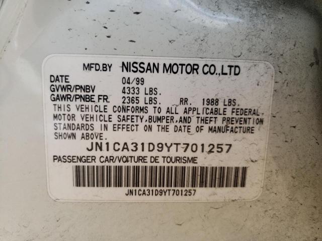 Photo 10 from auction – 2000 NISSAN MAXIMA GLE with VIN JN1CA31D9YT701257