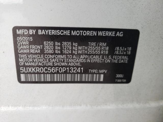 Photo 10 from auction – 2015 BMW X5 XDRIVE3 with VIN 5UXKR0C56F0P13241