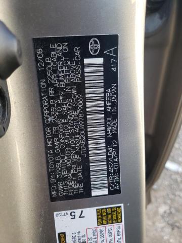 Photo 10 from auction – 2009 TOYOTA PRIUS with VIN JTDKB20U497879069