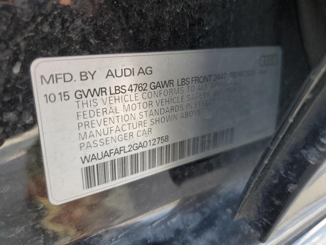 Photo 10 from auction – 2016 AUDI A4 PREMIUM with VIN WAUAFAFL2GA012758