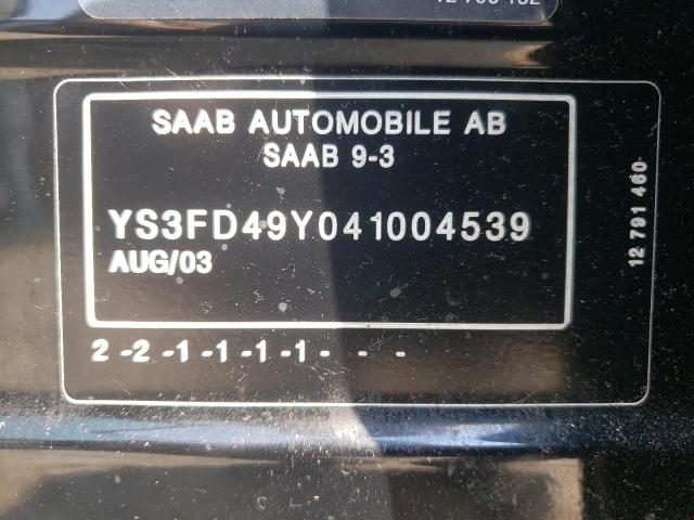 Photo 10 from auction – 2004 SAAB 9-3 ARC with VIN YS3FD49Y041004539