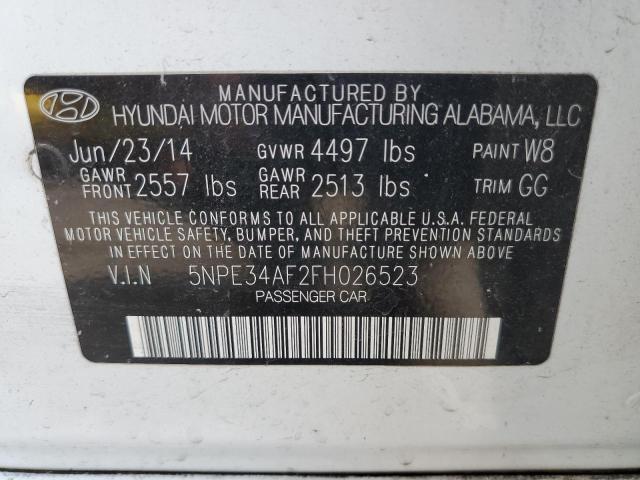 Photo 10 from auction – 2015 HYUNDAI SONATA SPO with VIN 5NPE34AF2FH026523