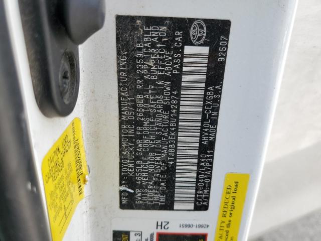 Photo 10 from auction – 2011 TOYOTA CAMRY HYBR with VIN 4T1BB3EK4BU142874