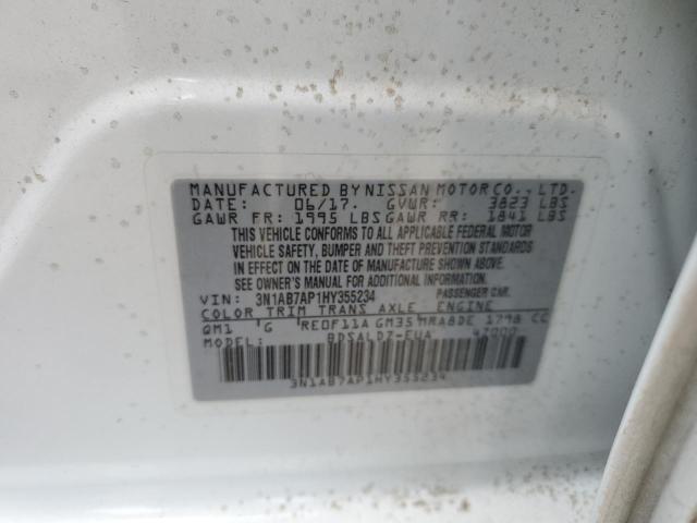 Photo 10 from auction – 2017 NISSAN SENTRA S with VIN 3N1AB7AP1HY355234