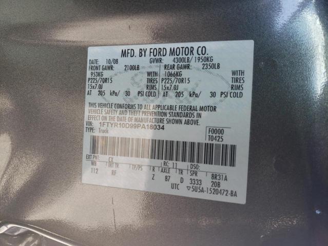 Photo 10 from auction – 2009 FORD RANGER with VIN 1FTYR10D99PA18034