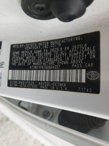 Photo 10 from auction – 2016 TOYOTA CAMRY LE with VIN 4T1BF1FK7GU604357