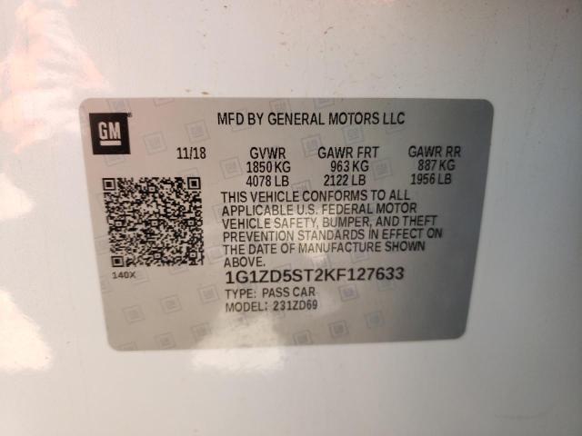 Photo 10 from auction – 2019 CHEVROLET MALIBU LT with VIN 1G1ZD5ST2KF127633