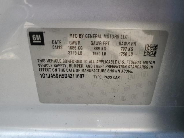 Photo 10 from auction – 2013 CHEVROLET SONIC LS with VIN 1G1JA5SH5D4211607
