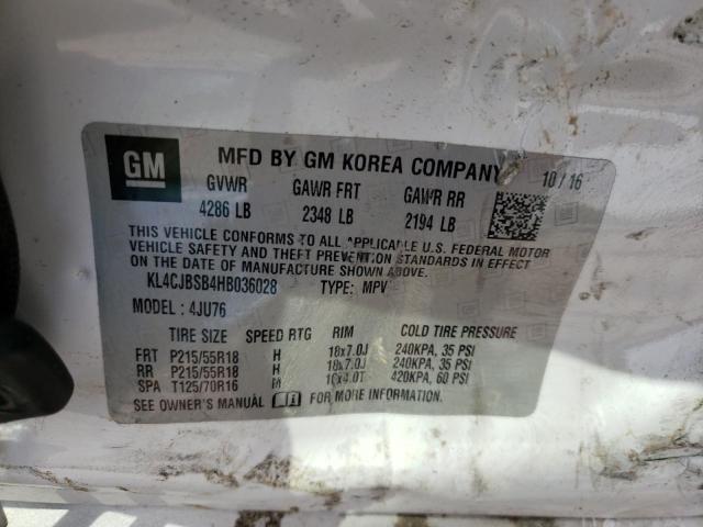 Photo 10 from auction – 2017 BUICK ENCORE PRE with VIN KL4CJBSB4HB036028