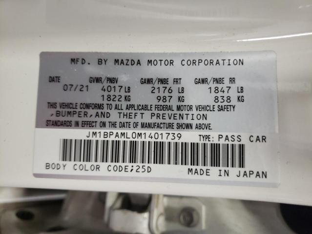 Photo 10 from auction – 2021 MAZDA 3 PREMIUM with VIN JM1BPAML0M1401739