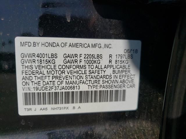 Photo 10 from auction – 2018 ACURA ILX BASE W with VIN 19UDE2F37JA006813