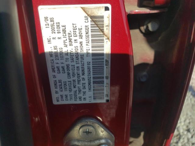 Photo 10 from auction – 2007 HONDA ACCORD EX with VIN 1HGCM66527A048192