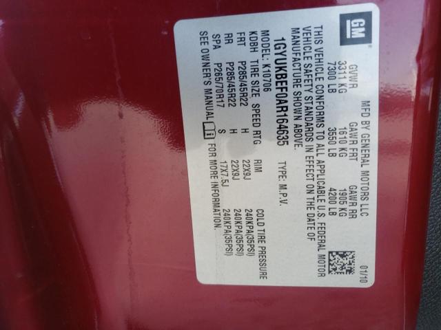 Photo 10 from auction – 2010 CADILLAC ESCALADE L with VIN 1GYUKBEF0AR164635