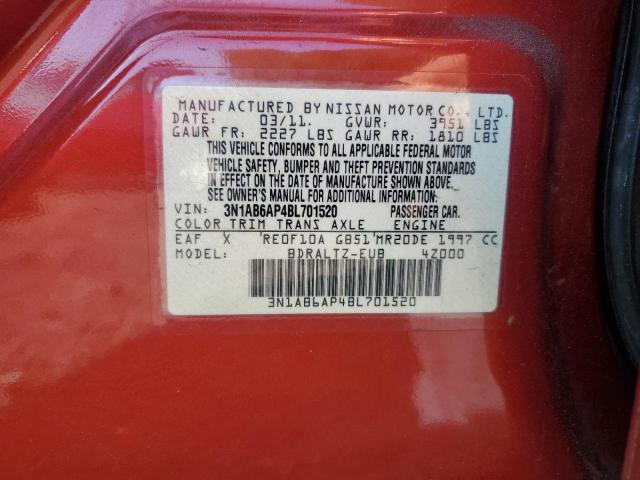 Photo 10 from auction – 2011 NISSAN SENTRA 2.0 with VIN 3N1AB6AP4BL701520