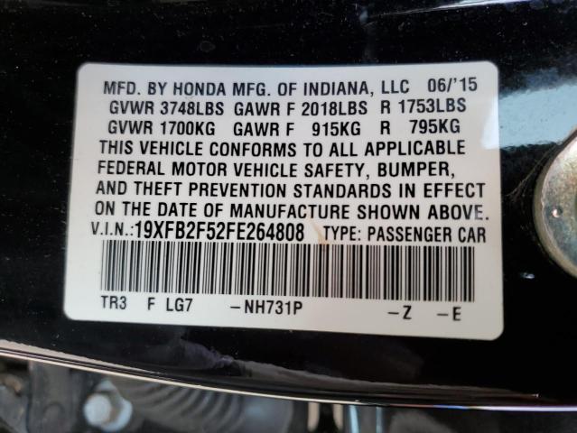 Photo 10 from auction – 2015 HONDA CIVIC LX with VIN 19XFB2F52FE264808