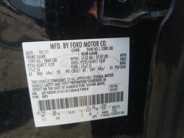 Photo 10 from auction – 2012 FORD EDGE SE with VIN 2FMDK3GC6CBA21964