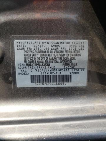 Photo 10 from auction – 2016 NISSAN VERSA S with VIN 3N1CN7AP3GL832256