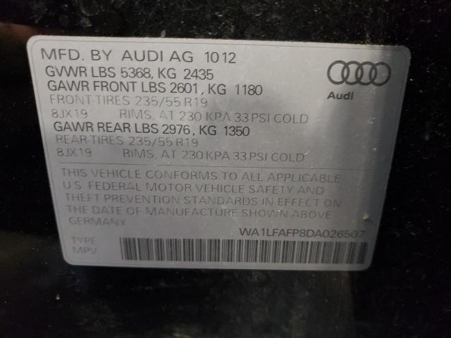Photo 10 from auction – 2013 AUDI Q5 PREMIUM with VIN WA1LFAFP8DA026507