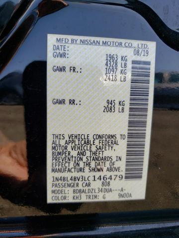 Photo 10 from auction – 2020 NISSAN ALTIMA S with VIN 1N4BL4BV3LC146479