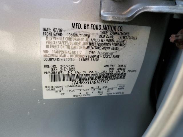 Photo 10 from auction – 2010 FORD TAURUS with VIN 1FAHP2KT1AG105517