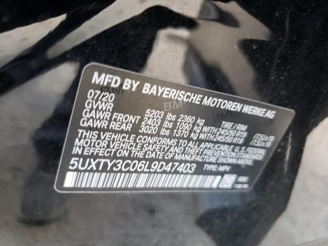 Photo 10 from auction – 2020 BMW X3 SDRIVE3 with VIN 5UXTY3C06L9D47403