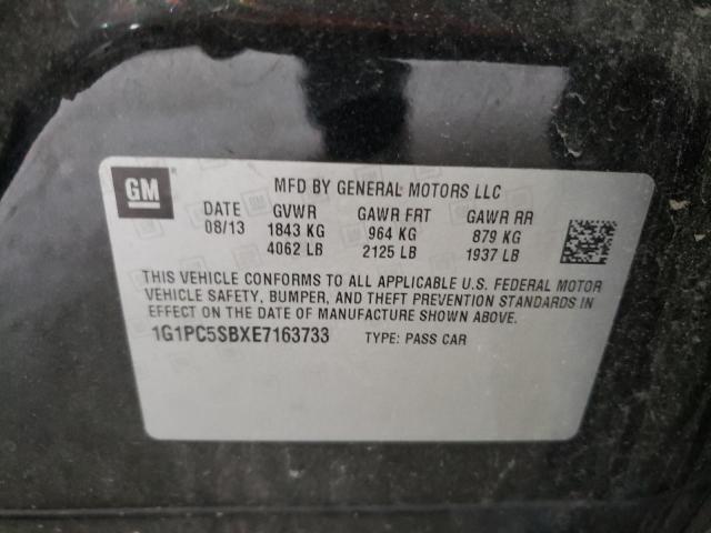 Photo 10 from auction – 2014 CHEVROLET CRUZE LT with VIN 1G1PC5SBXE7163733