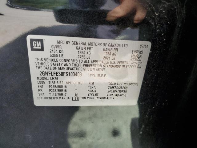 Photo 10 from auction – 2015 CHEVROLET EQUINOX LT with VIN 2GNFLFE30F6103403