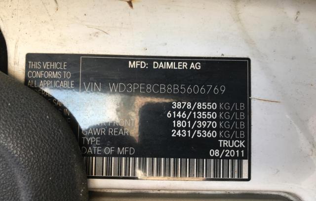 Photo 10 from auction – 2011 MERCEDES-BENZ SPRINTER 2 with VIN WD3PE8CB8B5606769