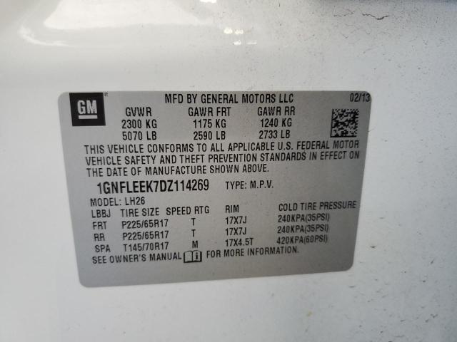 Photo 10 from auction – 2013 CHEVROLET EQUINOX LT with VIN 1GNFLEEK7DZ114269