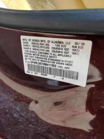Photo 10 from auction – 2009 HONDA ODYSSEY EX with VIN 5FNRL38739B411263