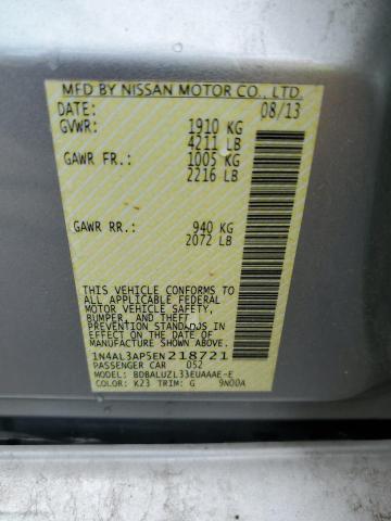Photo 10 from auction – 2014 NISSAN ALTIMA 2.5 with VIN 1N4AL3AP5EN218721