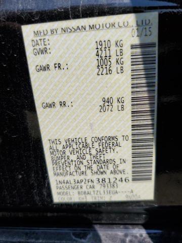 Photo 10 from auction – 2015 NISSAN ALTIMA 2.5 with VIN 1N4AL3AP2FN381246