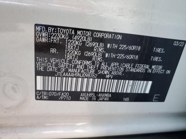 Photo 10 from auction – 2022 TOYOTA VENZA LE with VIN JTEAAAAH9NJ098762