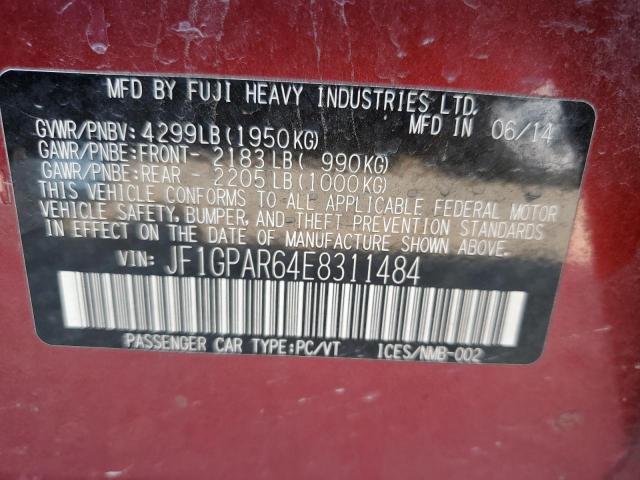 Photo 10 from auction – 2014 SUBARU IMPREZA SP with VIN JF1GPAR64E8311484