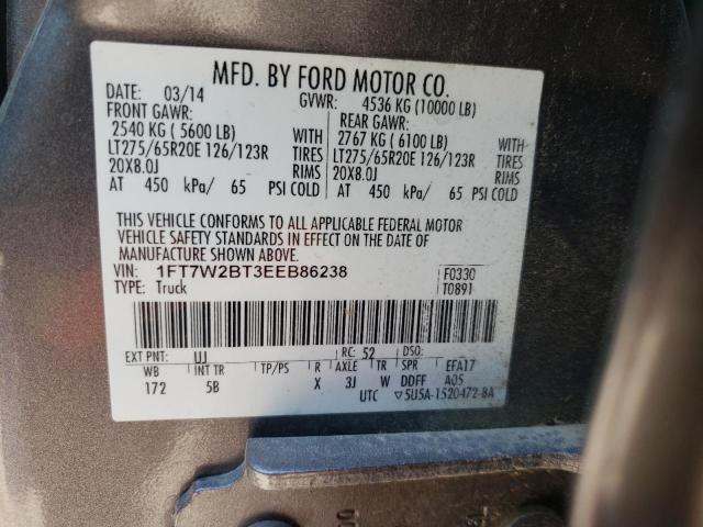 Photo 10 from auction – 2014 FORD F250 SUPER with VIN 1FT7W2BT3EEB86238