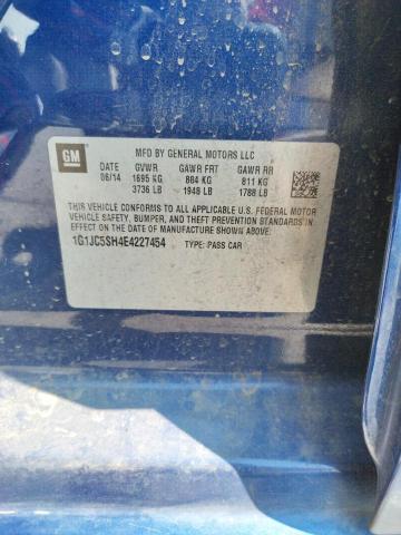 Photo 10 from auction – 2014 CHEVROLET SONIC LT with VIN 1G1JC5SH4E4227454